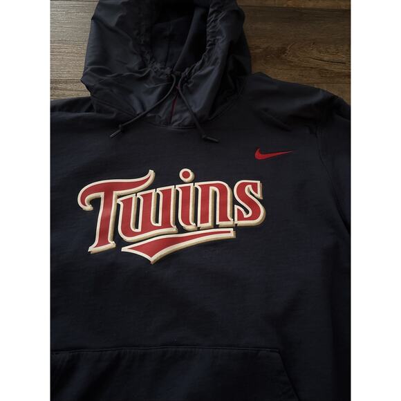 Nike BSBL Minnesota Twins Women’s XL Hooded Sweatshirt Navy Logo - Picture 2 of 4